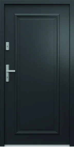 Ușă de exterior Porta Thermo C.1, antracit, cu două casete simple, fără sticlă