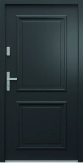 Ușă de exterior Porta Thermo C.2, antracit, cu două casete profilate